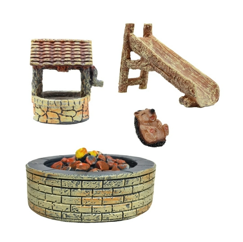 9 piece miniature resin fairy garden kit - Picture 4 of 6